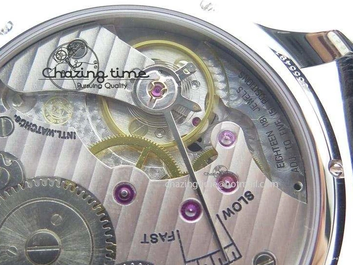 MIROTIME 0501 Sustainable Portuguese IW545408 White Dial ZF 1:1 Best Edition On Dark Blue Leather Strap 7335